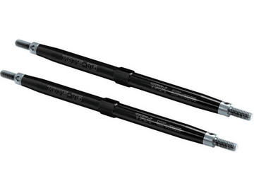 Traxxas Toe links, Maxx (Tubes black-anodized, 7075-T6 aluminum) (124mm, rear) (2) / TRA5143A