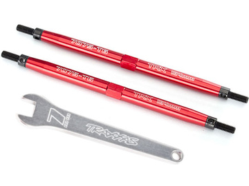 Traxxas Toe links, Maxx (Tubes red-anodized, 7075-T6 aluminum) (124mm, rear) (2) Traxxas Toe links, Maxx (Tubes red-anodized, 7075-T6 aluminum) (124mm, rear) (2) / TRA5143R