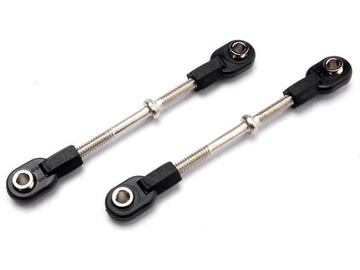 Traxxas Linkage, steering (Revo 3.3), 3x50mm Turnbuckle (2)/ rod ends (short) (4) / TRA5341