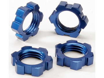 Traxxas Wheel nuts, splined, 17mm (blue-anodized) (4) Traxxas Wheel nuts, splined, 17mm (blue-anodized) (4) / TRA5353