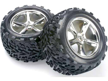 Traxxas kolo 3.8", disk Gemini stříbrný H14, pneu Talon (2) Traxxas kolo 3.8", disk Gemini stříbrný H14, pneu Talon (2) / TRA5374