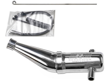 Traxxas Tuned pipe, Resonator, R.O.A.R. legal (aluminum, double-chamber) Traxxas Tuned pipe, Resonator, R.O.A.R. legal (aluminum, double-chamber) / TRA5487