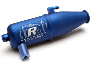 Traxxas Tuned pipe, Resonator, R.O.A.R. legal, blue-anodized (aluminum, single chamber) / TRA5541X
