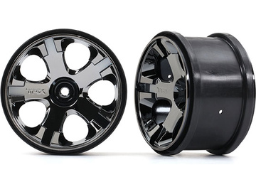 Traxxas Wheels 2.8", All-Star, black chrome (2) (nitro R/ electric F) Traxxas Wheels 2.8", All-Star, black chrome (2) (nitro R/ electric F) / TRA5576A