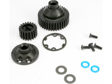 Traxxas Gears, differential 38-T (1)/ differential drive gear 20-T/ side cover plate (1) / TRA5579