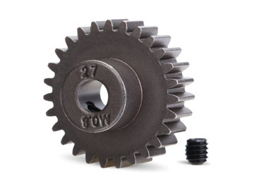 Traxxas Gear, pinion 27T 32DP (fits 5mm shaft)/ set screw / TRA5647