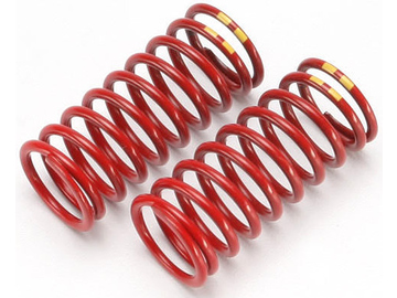 Traxxas Spring, shock (red) (long) (GTR) (4.9 rate double yellow stripe) (1 pair) / TRA5648