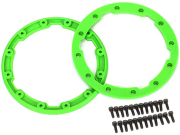 Traxxas Sidewall protector, beadlock style (green) (2) (for use with Geode wheels) / TRA5664