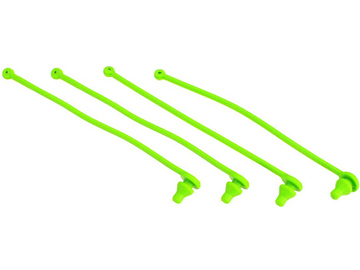 Traxxas Body clip retainer, green (4) / TRA5753