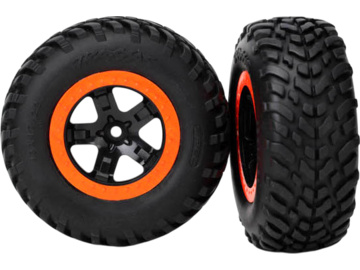 Traxxas kolo 2.2/3.0", disk SCT černo-oranžový, pneu SCT (2) Traxxas kolo 2.2/3.0", disk SCT černo-oranžový, pneu SCT (2) / TRA5863