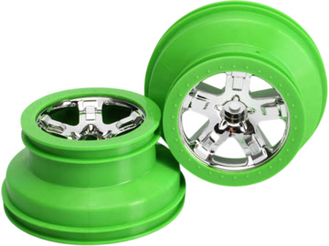 Traxxas disk 2.2/3.0" SCT stříbrný-zelený (2) (2WD přední) Traxxas disk 2.2/3.0" SCT stříbrný-zelený (2) (2WD přední) / TRA5866