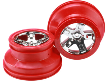 Traxxas disk 2.2/3.0" SCT stříbrný-červený (2) Traxxas disk 2.2/3.0" SCT stříbrný-červený (2) / TRA5868