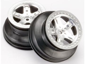Traxxas Wheels 2.2/3.0", SCT satin chrome (2) (4WD f/r, 2WD rear) / TRA5872