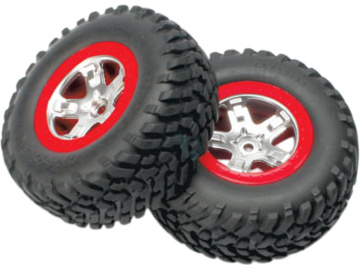 Traxxas kolo 2.2/3.0", disk SCT saténový-červený, pneu SCT (2) Traxxas kolo 2.2/3.0", disk SCT saténový-červený, pneu SCT (2) / TRA5873A