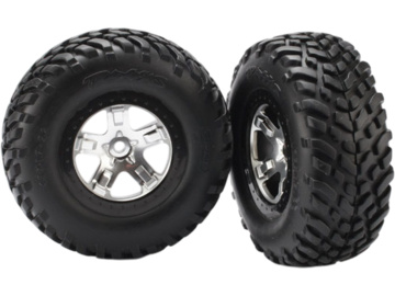 Traxxas kolo 2.2/3.0", disk SCT saténový-černý, pneu SCT (2) Traxxas kolo 2.2/3.0", disk SCT saténový-černý, pneu SCT (2) / TRA5873X