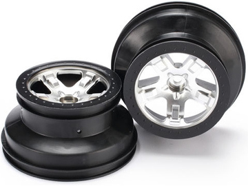 Traxxas Wheels 2.2/3.0", SCT satin chrome-black (2) (2WD front) Traxxas Wheels 2.2/3.0", SCT satin chrome-black (2) (2WD front) / TRA5874X