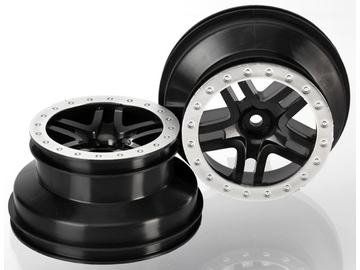 Traxxas Wheels 2.2/3.0", SCT Split-Spoke, black-satin chrome (2) (4WD f/r, 2WD r) / TRA5884