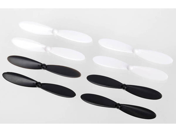 Traxxas Rotor blade set, white (4), black (4) / TRA6225