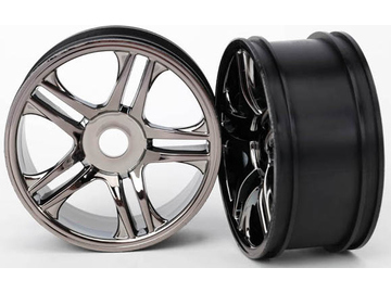 Traxxas disk Split-Spoke černý chrom (2) (přední) Traxxas disk Split-Spoke černý chrom (2) (přední) / TRA6478