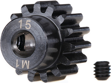 Traxxas Gear, 15T pinion 1.0M (fits 5mm shaft) hardened steel/ set screw Traxxas Gear, 15T pinion 1.0M (fits 5mm shaft) hardened steel/ set screw / TRA6487R