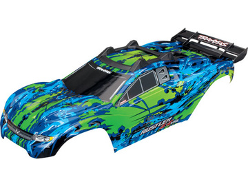 Traxxas Body, Rustler 4X4 VXL, green/ window, grill, lights decal sheet Traxxas Body, Rustler 4X4 VXL, green/ window, grill, lights decal sheet / TRA6717G