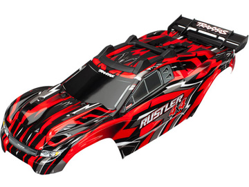 Traxxas Body, Rustler 4X4, red/ window, grill, lights decal sheet Traxxas Body, Rustler 4X4, red/ window, grill, lights decal sheet / TRA6718