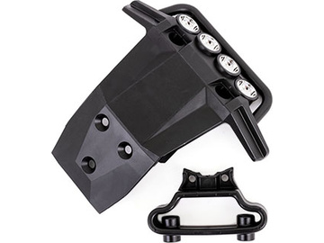 Traxxas Bumper, front/ bumper support (fits 4WD Rustler) (for LED light kit) / TRA6736X