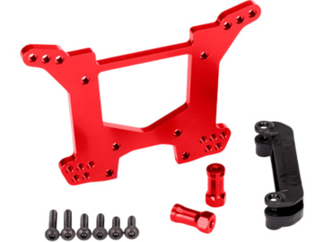 Traxxas Shock tower, rear, 7075-T6 aluminum (red-anodized)/ body mount bracket Traxxas Shock tower, rear, 7075-T6 aluminum (red-anodized)/ body mount bracket / TRA6738R