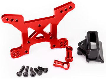 Traxxas Shock tower, front, 7075-T6 aluminum (red-anodized)/ body mount bracket Traxxas Shock tower, front, 7075-T6 aluminum (red-anodized)/ body mount bracket / TRA6739R