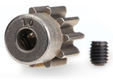 Traxxas Gear, pinion 10T 32DP, shaft 3.17mm (mach. steel)/ set screw / TRA6746
