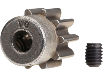 Traxxas Gear, pinion 10T 32DP, shaft 3.17mm (mach. steel)/ set screw Traxxas Gear, pinion 10T 32DP, shaft 3.17mm (mach. steel)/ set screw / TRA6746