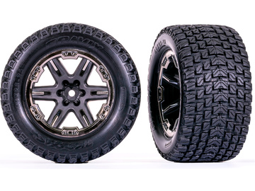 Traxxas kolo 2.8", disk RXT uhlově šedý/černý chrom, pneu Gravix (2) Traxxas kolo 2.8", disk RXT uhlově šedý/černý chrom, pneu Gravix (2) / TRA6764-BLKCR