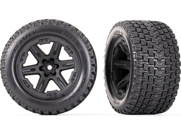 Traxxas Tires & wheels 2.8", RXT black wheels, Gravix tires (2) / TRA6764