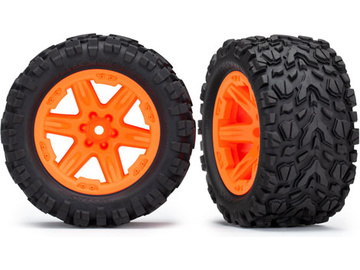 Traxxas Tires & wheels 2.8", RXT orange wheels, Talon Extreme tires (2) / TRA6773A