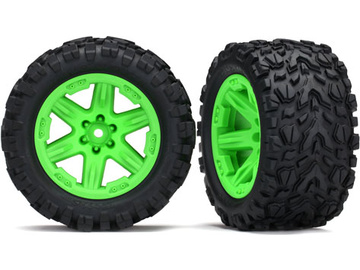 Traxxas Tires & wheels 2.8", RXT green wheels, Talon Extreme tires (2) / TRA6773G