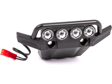 Traxxas Bumper, front (assembled, LED lights installed) (fits 4WD Rustler®) / TRA6791