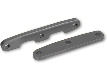 Traxxas Bulkhead tie bars, front & rear, aluminum (gray-anodized) / TRA6823-GRAY