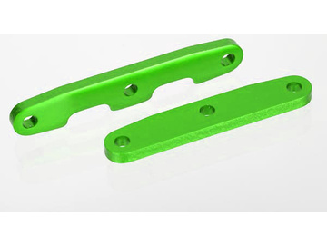 Traxxas Bulkhead tie bars, front & rear, aluminum (green-anodized) / TRA6823G