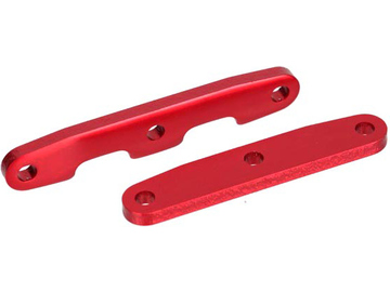 Traxxas Bulkhead tie bars, front & rear, aluminum (red-anodized) / TRA6823R