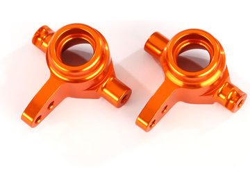Traxxas Steering blocks, 6061-T6 aluminum (orange-anodized), left & right / TRA6837A