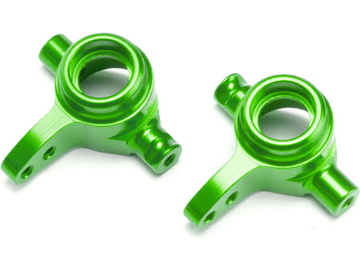 Traxxas Steering blocks, 6061-T6 aluminum (green-anodized), left & right / TRA6837G