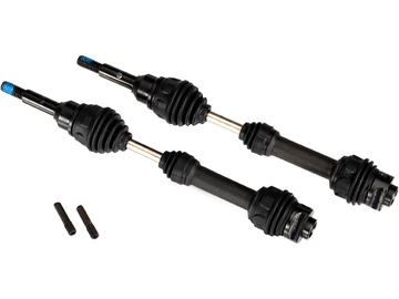 Traxxas Driveshafts, front, steel-spline constant-velocity (complete assembly) (2) / TRA6851R