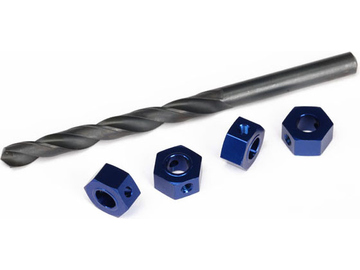 Traxxas hliníkové naboje kol 12mm modré (4) / TRA6869