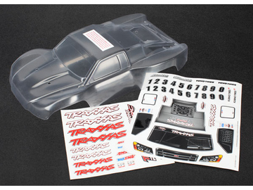 Traxxas Body, 1/16 Slash (clear, requires painting)/grill, lights decal sheet / TRA7012R