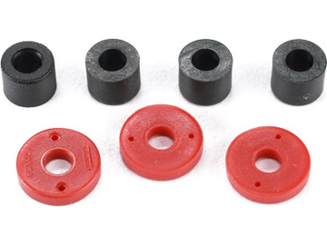 Traxxas Piston, damper (2x0.5mm hole, red) (4)/ travel limiters (4) / TRA7067