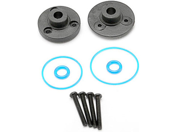 Traxxas Cover plates, differential (front or rear)/ gaskets (2)/ o-rings (2)/ 2x14mm BCS (4) / TRA7080