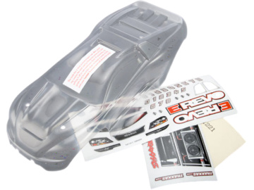 Traxxas karosérie čirá, samolepky: E-Revo 1:16 Traxxas karosérie čirá, samolepky: E-Revo 1:16 / TRA7111