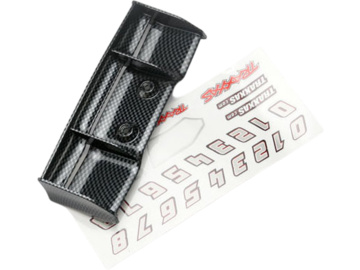 Traxxas Wing, 1/16 E-Revo (Exo-carbon finish)/ decal sheet / TRA7122G