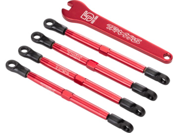 Traxxas Toe links, aluminum (red-anodized) (4) Traxxas Toe links, aluminum (red-anodized) (4) / TRA7138X