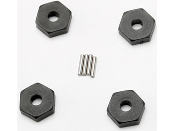 Traxxas Wheel hubs, hex (4)/ axle pins (1.5x8mm) (4) / TRA7154